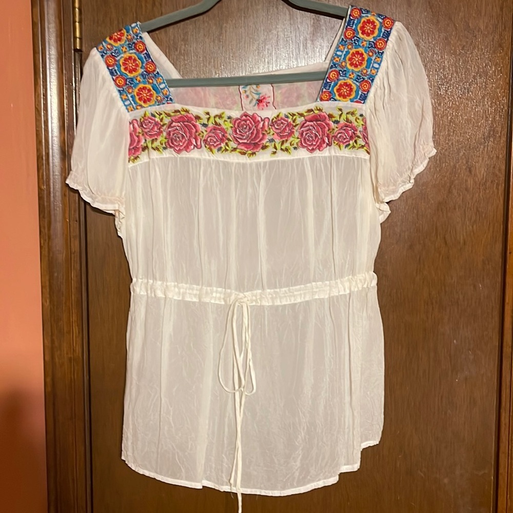 Johnny Was embroidered top